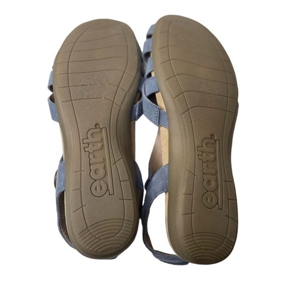 Earth Women’s Belita Blue Suede Slingback Sandals - Picture 7 of 10